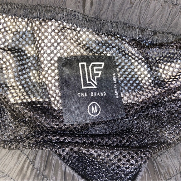 LF The Brand Black and White Medium Lounge Shorts - Picture 3 of 5